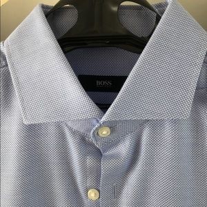 Hugo Boss blue sharp fit 16 1/2 34/35 shirt